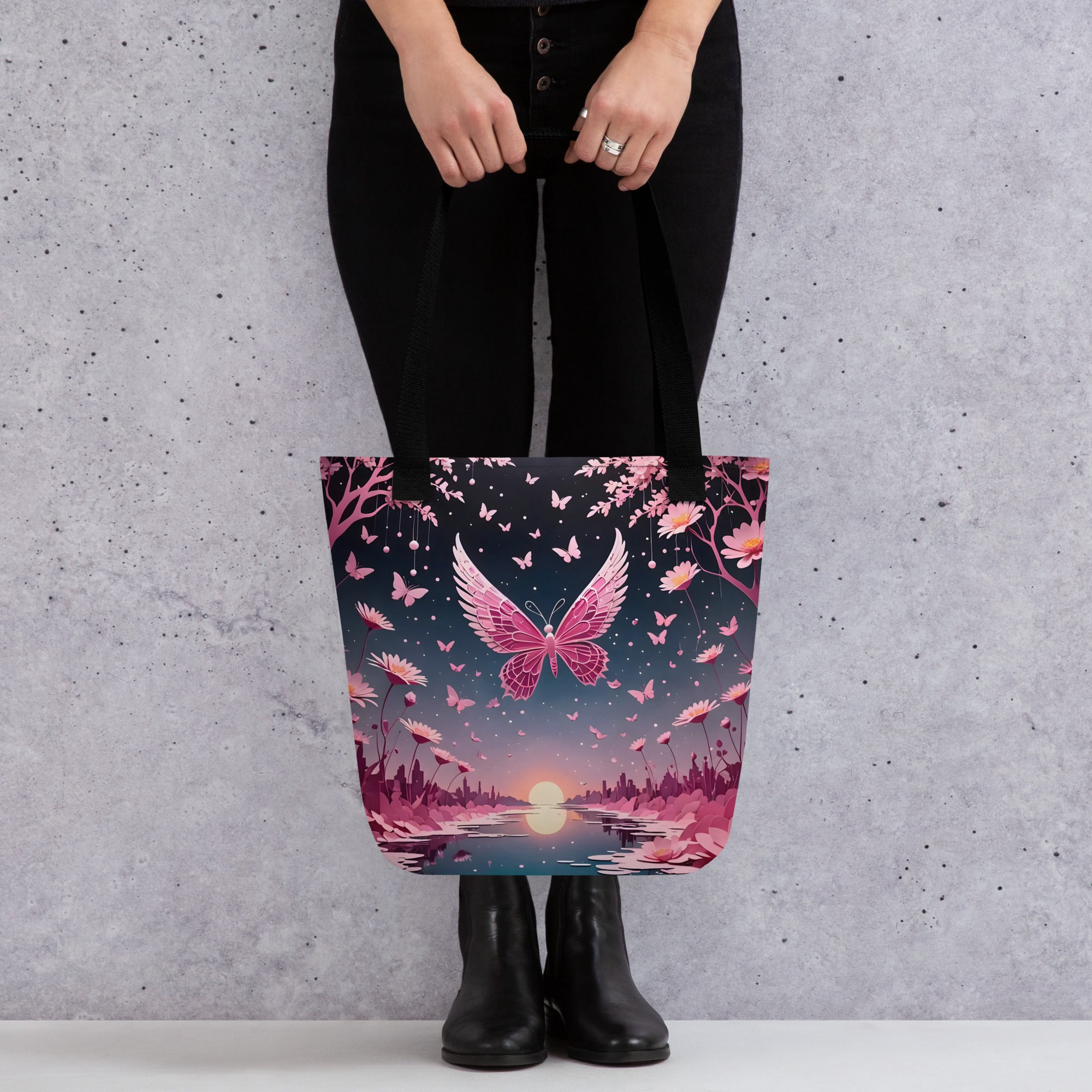 Pink Butterfly THE TOTE BAG